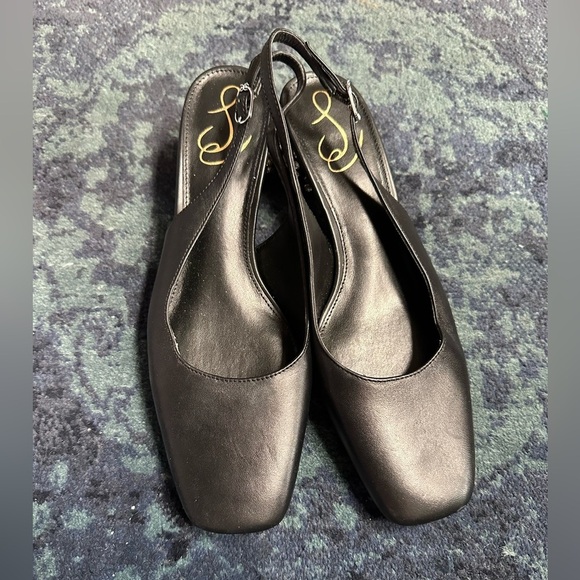 Sam Edelman black Terra gem slingback kitten heel size 8 - Picture 2 of 6